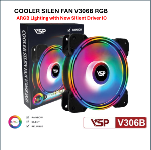 Fan case RGB VSP V306B 12cm, quạt tản nhiệt thùng CPU