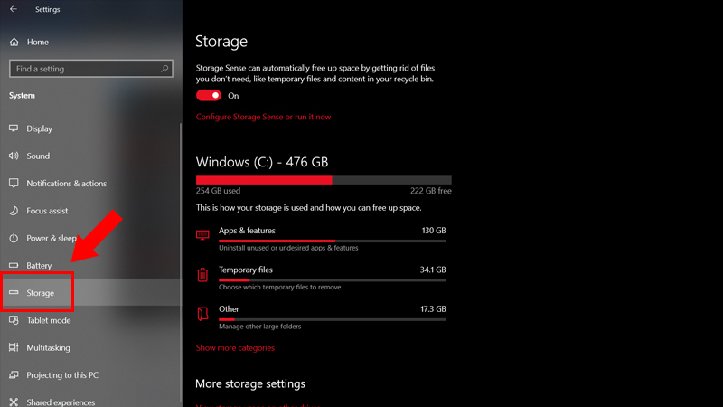 storage - dọn dẹp ổ cứng