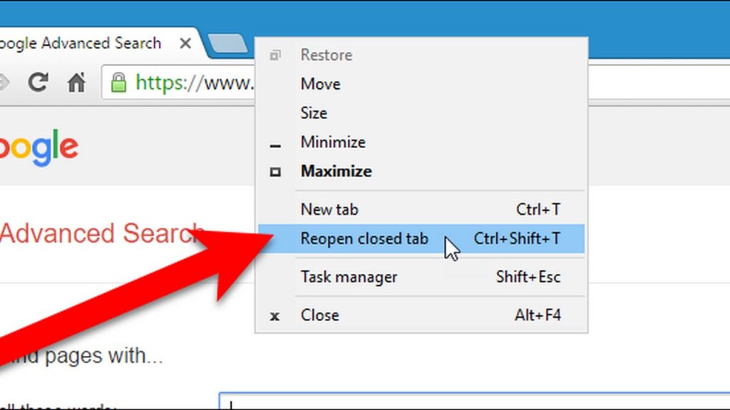 mẹo sử dụng windows 10 mở lại tab đã đóng
