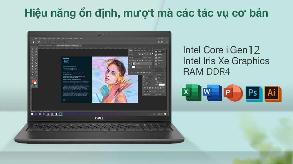 Laptop Dell Inspiron 15 3520 thế hệ core i gen 12 ram ddr4
