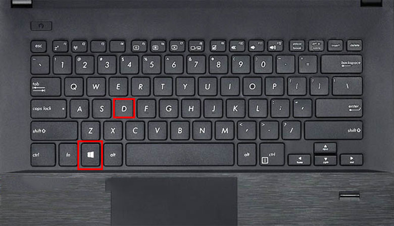 phím tắt windows + D