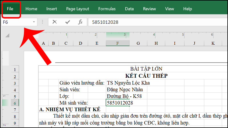 chuyển file excel sang pdf với ứng dụng excel