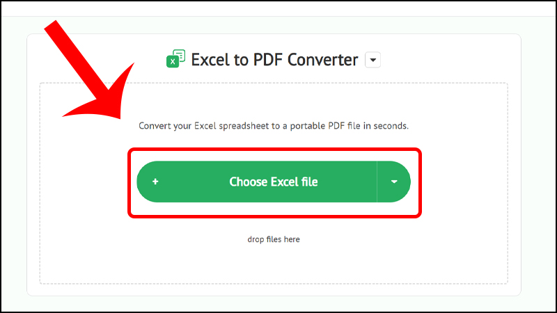 chuyển file excel sang pdf bằng website excel to pdf conveter