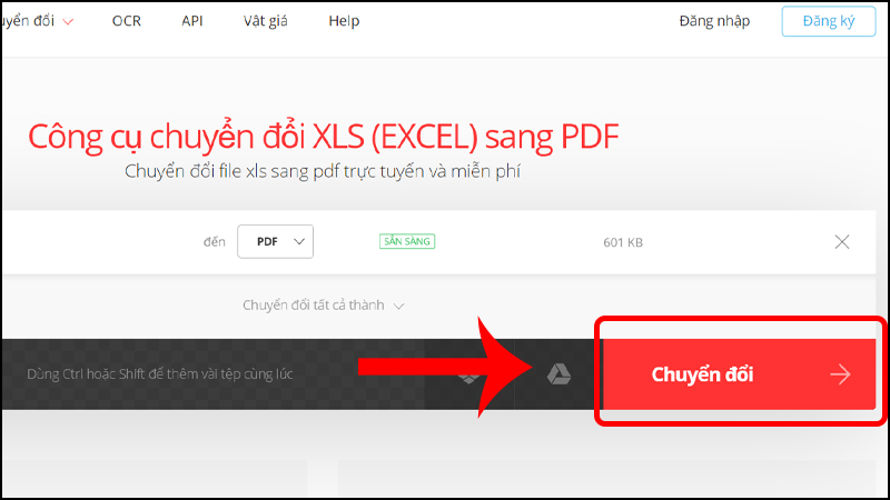 Convertio chuyển đổi định dạng sang pdf