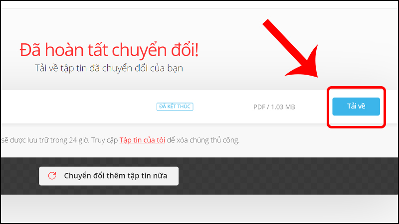 Convertio website chuyển đổi pdf
