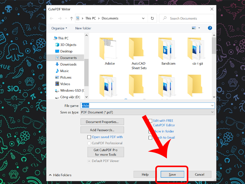 Cute PDF Writer hỗ trợ chuyển pdf