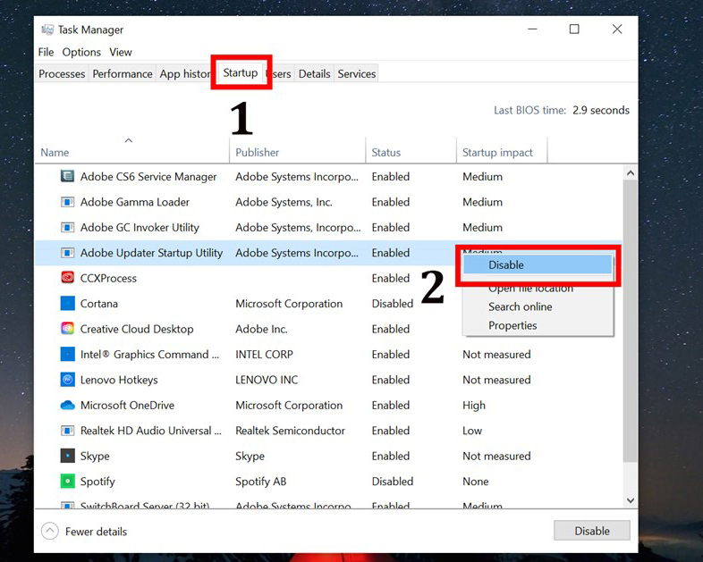 Windows task manager