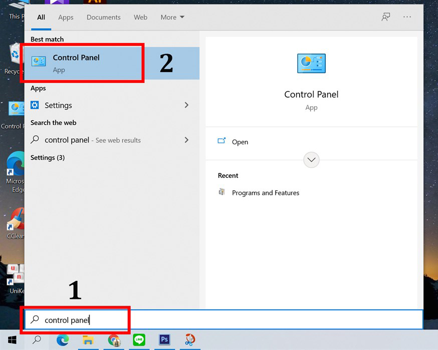 control panel windows